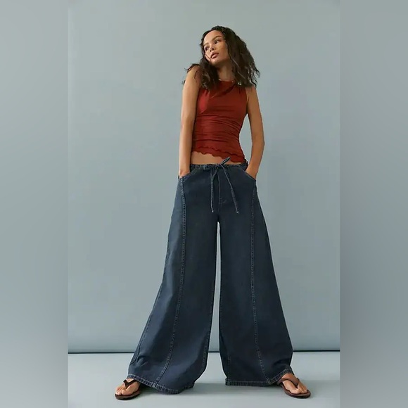 We The Free Pants - NWT FREE PEOPLE WE THE FREE Veritas Wide-Leg Jeans | Truth MSRP $128 Size S